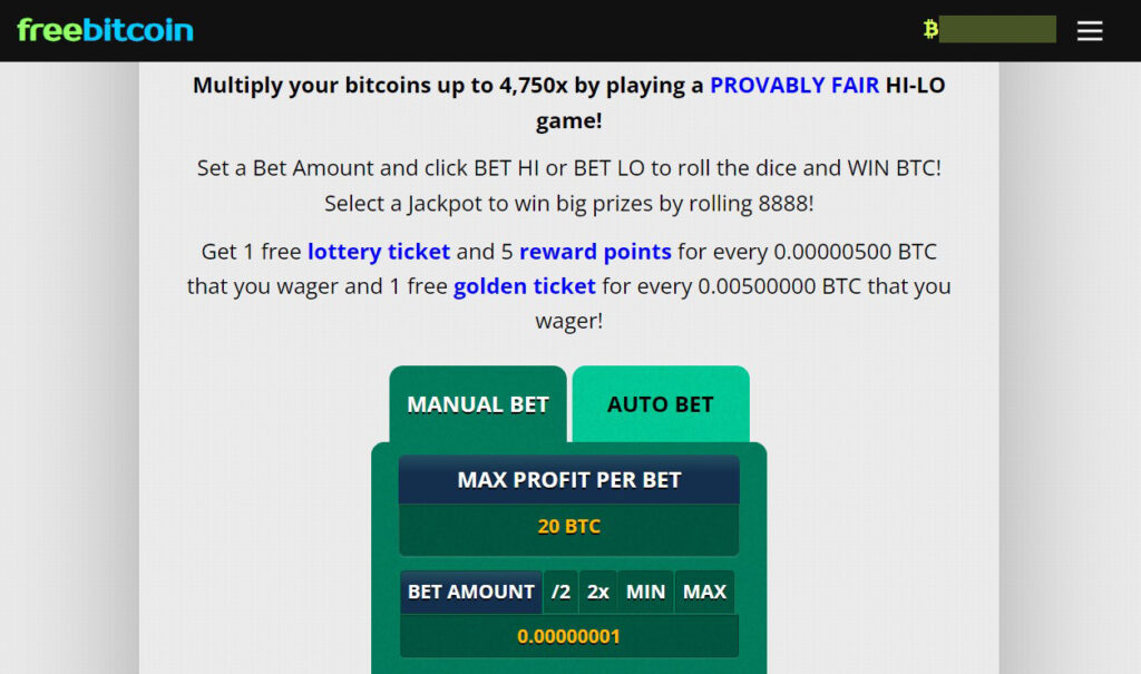 multiply btc feature on freebitco.in