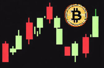 candlestick chart of bitcoin price to illustrate bitcoin investing