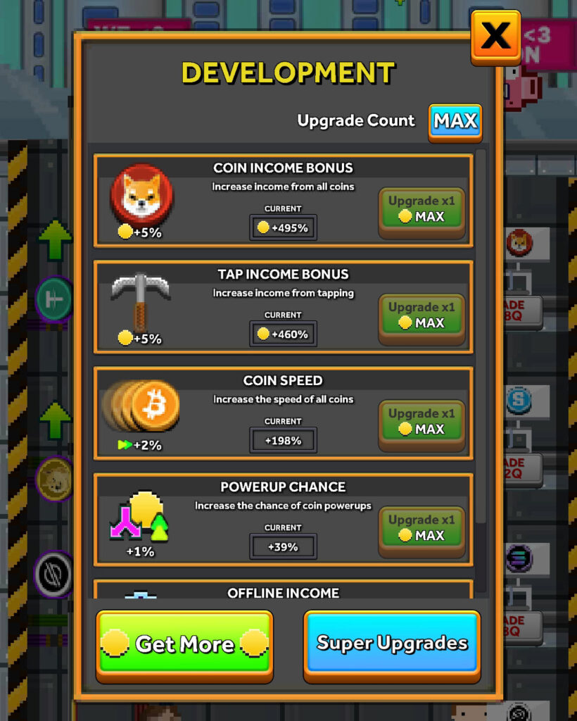 normal development upgrade in the bitcoin miner game