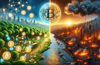 illustration of the debate is bitcoin bad for the environment